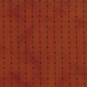 Primitive Gatherings Seasonal Little Gatherings Fabric - Dotted Stripe - Pumpkin (1060 20)