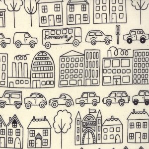 Lucie Summers Summersville Fabric - Town - Coal (31700 11)