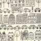 Lucie Summers Summersville - Town - Coal (31700 11) Fabric photo