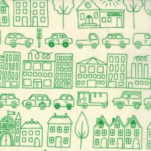 Lucie Summers Summersville Fabric - Town - Leaf (31700 15)