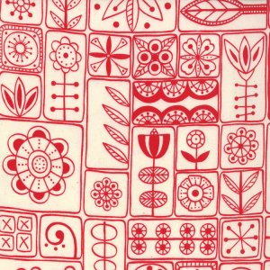 Lucie Summers Summersville Fabric - Scandi - London Bus Red (31701 12)