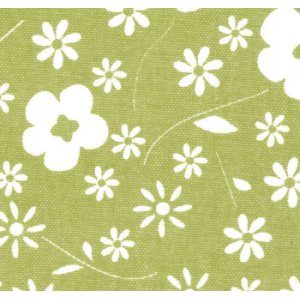 Sweetwater Make Life Canvas Fabric - Green Flower (54920 12)