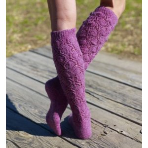 Imperial Yarn Patterns - Snowflake Lace Knee Highs Pattern