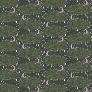 Tula Pink Nightshade Fabric - Storm Clouds - Absinthe