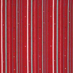 Valori Wells Wrenly Christmas Fabric - Boho Stripe - Cranberry