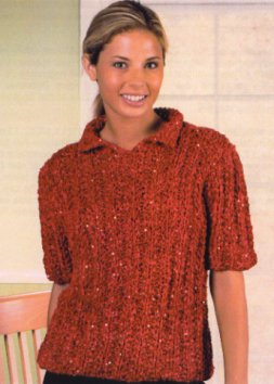 Trendsetter Yarn Patterns - 2715 - Emmy Mistake Rib Pullover Pattern