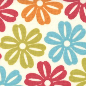 Sweetwater Lucy's Crab Shack Fabric - Aloha - Cream Multi (5484 11)