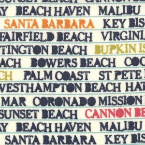 Sweetwater Lucy's Crab Shack Fabric - Beach Town - Deep Sea (5488 11)
