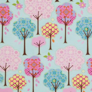 Dena Designs Pretty Little Things Fabric - Trees - Blue