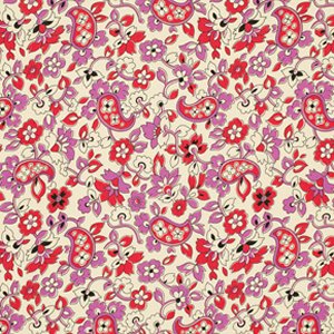 Denyse Schmidt Chicopee Fabric - Paisley - Red