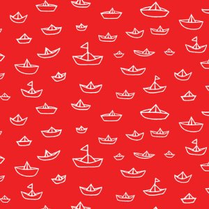 Cloud 9 Fabrics Seven Seas Fabric - The Fleet - Red