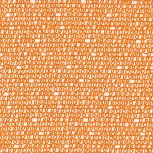 Cloud 9 Fabrics Happy Drawing Fabric - Scribbles - Orange