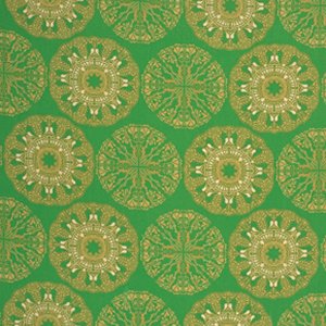 Tina Givens Star Flakes and Glitter Fabric - Doily - Evergreen
