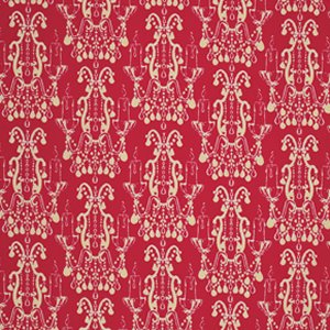 Tina Givens Star Flakes and Glitter Fabric - Candelabrum - Scarlet