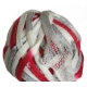 Knitting Fever Flounce - 23 Red, White, Silver Yarn photo
