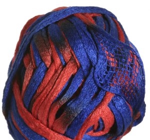 Knitting Fever Flounce Yarn - 24 Blue, Orange (Discontinued)