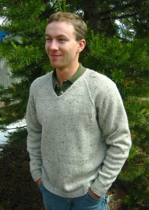 Knitting Pure and Simple Men's Sweater Patterns - 247 - V Neckdown Pullover for Men Pattern