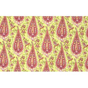 Amy Butler Love Flannel Fabric - Cypress Paisley - Lime