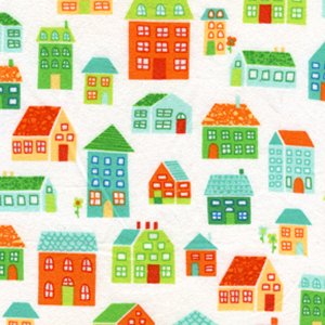 Erin McMorris Irving Street Flannel Fabric - Neighborhood - Orange