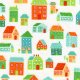Erin McMorris Irving Street Flannel - Neighborhood - Orange Fabric photo