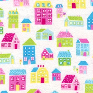 Erin McMorris Irving Street Flannel Fabric - Neighborhood - Pink