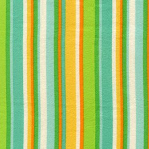 Erin McMorris Irving Street Flannel Fabric - City Stripe - Green