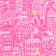 Erin McMorris Irving Street Flannel - Downtown - Pink Fabric photo