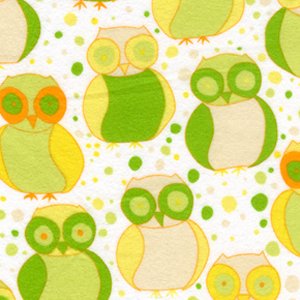 Valori Wells Della Flannel Fabric - Little Owls - Sun