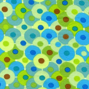 Valori Wells Bliss Flannel Fabric - Circles - Green