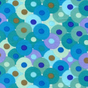 Valori Wells Bliss Flannel Fabric - Circles - Ocean