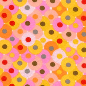 Valori Wells Bliss Flannel Fabric - Circles - Ruby