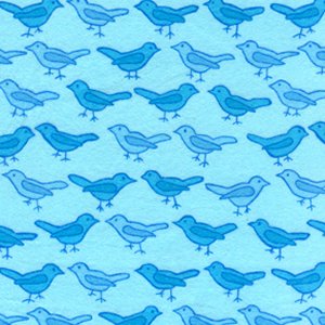 Valori Wells Bliss Flannel Fabric - Birds - Ocean