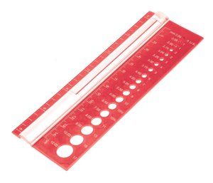 Knitter's Pride Gauge Checkers and Needle Stands - Needle View Sizer - Red