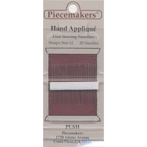 Piecemaker Sewing Needles - Hand Applique Sharps Size 12