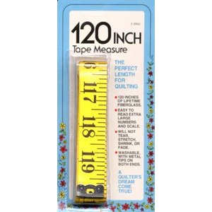 Collins Quilt Tape Measure - Yellow - 120 inch