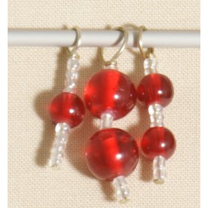 Knitter's Pride Zooni Stitch Markers - Ruby Red