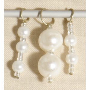 Knitter's Pride Zooni Stitch Markers - Shiny Pearl