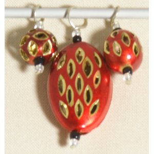 Knitter's Pride Zooni Stitch Markers - Red Gold