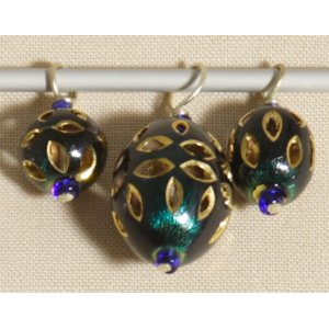 Knitter's Pride Zooni Stitch Markers - Green Gold