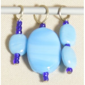 Knitter's Pride Zooni Stitch Markers - Blue Petal