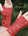 Little Red Fingerless Gloves