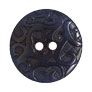 Blue Moon Button Art Corozo Ornate Buttons - Blue 23mm Buttons photo