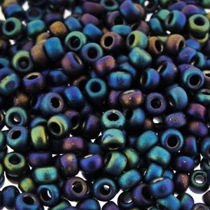 Miyuki Seed Beads Size 8/0 - 100g Bag - 9401FR - Black Matte