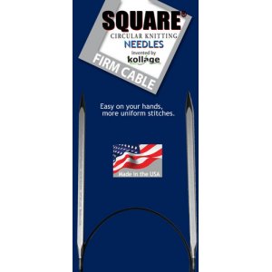 Kollage Square Circular Needles (Firm Cable) Needles - US 1.5 (2.5 mm) - 24" Needles