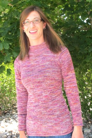 Knitting Pure and Simple Women's Sweater Patterns - 0129 - Top Down Lightweight Pullover Pattern