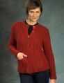 Plymouth Yarn Jacket & Cardigan Patterns - 2386 Baby Alpaca Aire Woman's Cable Cardigan Patterns photo