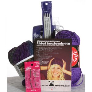 Jimmy Beans Wool Hats4Hounds Ribbed Snowboarder Hat - Ribbed Snowboarder Hat Kit- Purple