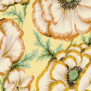 Philip Jacobs Banded Poppy Fabric - Butter