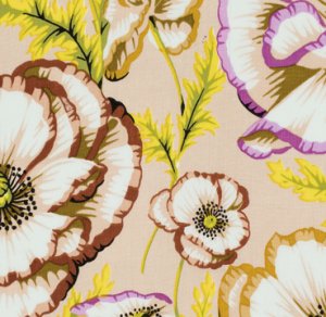 Philip Jacobs Banded Poppy Fabric - Taupe