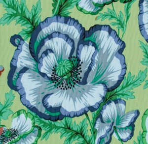 Philip Jacobs Banded Poppy Fabric - Sage